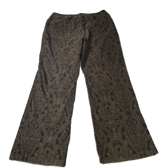 Jeanne Pierre Vintage Y2K Boho Hippie Festival Flared Paisley Corduroy Velvet - Picture 7 of 15